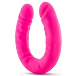 Розовый двусторонний фаллоимитатор 18 inch Silicone Slim Double Dong - 45,7 см. 