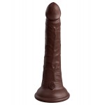 Коричневый фаллоимитатор 7  Silicone Dual Density Cock - 21 см.