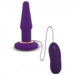 Фиолетовая анальная вибропробка APEX BUTT PLUG LARGE PURPLE - 15 см.