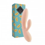 Бежевый вибратор-кролик Lea Rabbit Vibrator - 20,2 см.