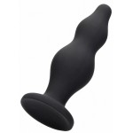 Черная анальная пробка Bubble Butt Plug - 11,6 см.