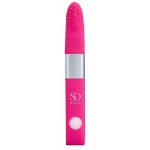 Ярко-розовый вибростимулятор Get Lucky USB Vibrator - 12 см.